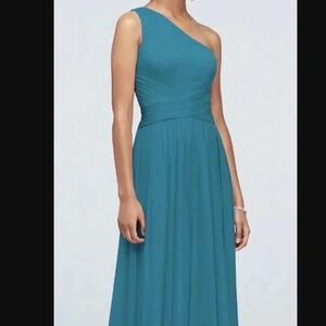 NWT Mesh One-Shoulder Dress with Full Skirt